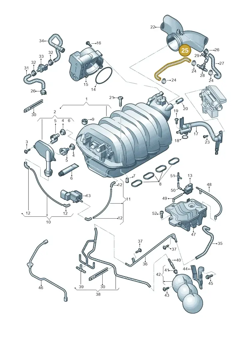 079133783H — Volkswagen Touareg                08> (2007-) diagram 493133630, position 25