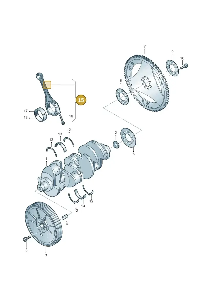 079198401G — Volkswagen Touareg BlueMotion (2014-2018) diagram 748105150, position 15