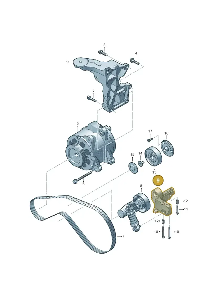 079903447M — Volkswagen Touareg                08> (2007-) diagram 473903600, position 9
