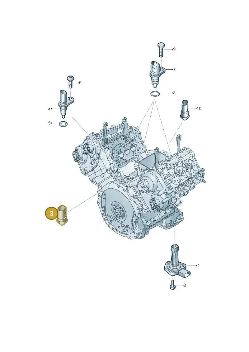079919081D — Volkswagen Touareg (2017-2023) diagram 439919050, position 3