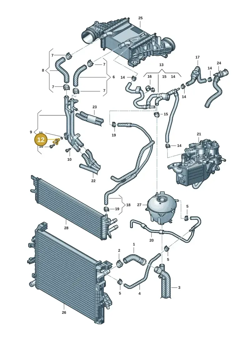 079919523H — Volkswagen Transport. multivan (2019-2024) diagram 7ep121205, position 12