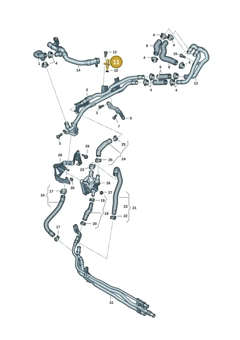 079919523J — Volkswagen Touareg (2017-2023) diagram 439121385, position 11