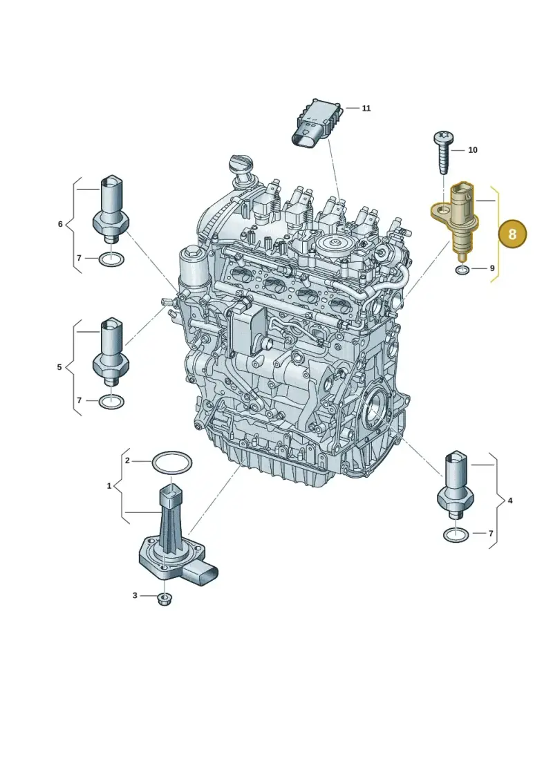079919525M — Volkswagen Tiguan 2.0 (2023-) diagram 907660005, position 8