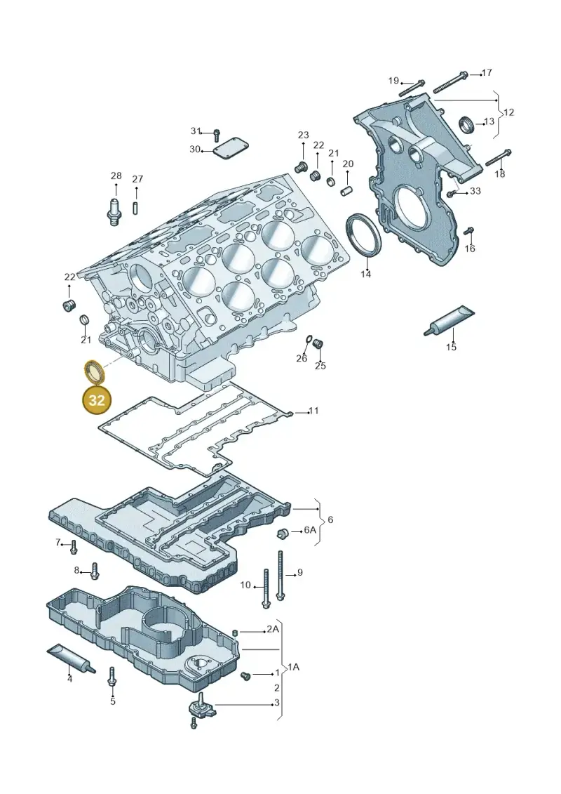 07C103085 — Volkswagen Phaeton 4motion (2010-2016) diagram 258103200, position 32