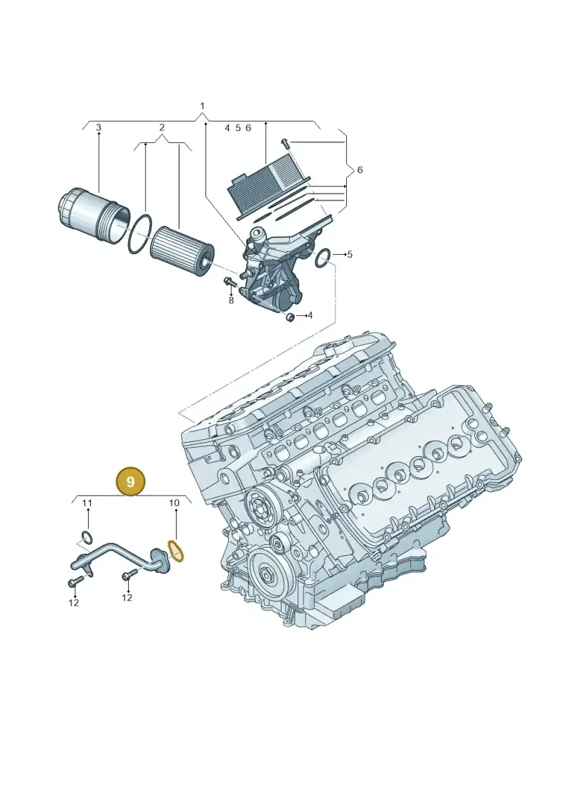 07C115203H — Volkswagen Phaeton 4motion (2010-2016) diagram 258115920, position 9