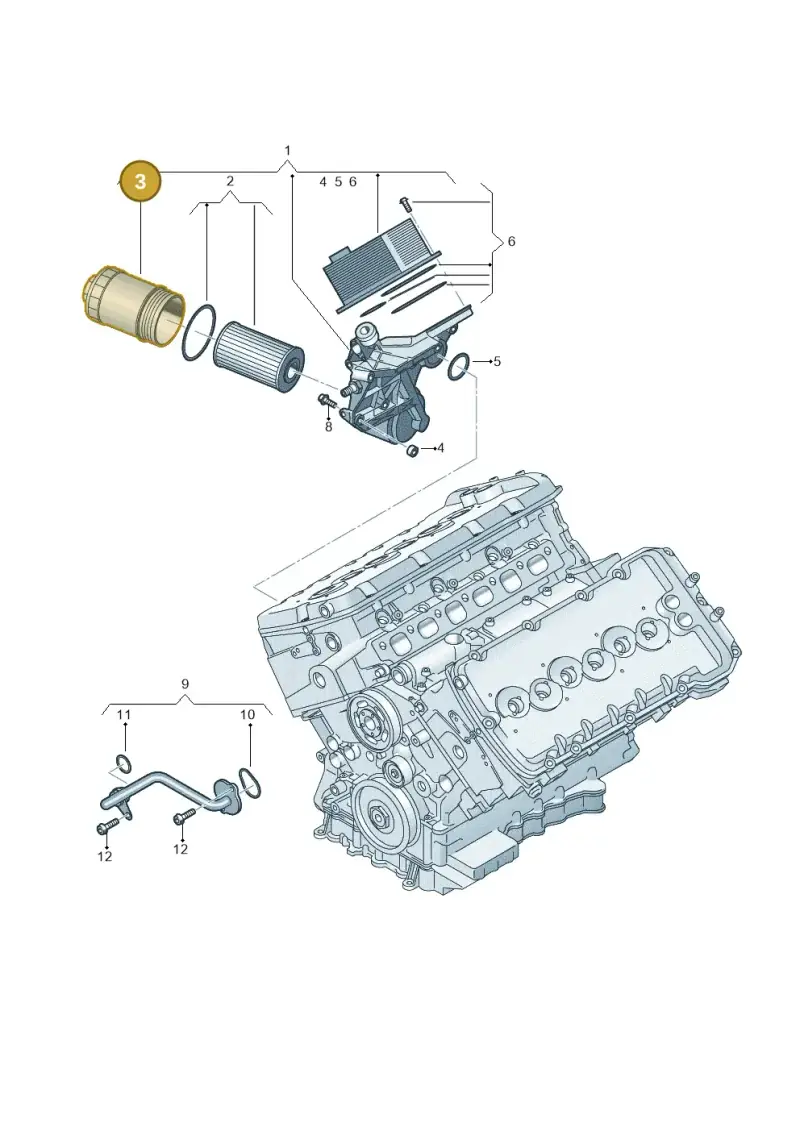 07C115433J — Volkswagen Phaeton 4motion (2010-2016) diagram 258115920, position 3