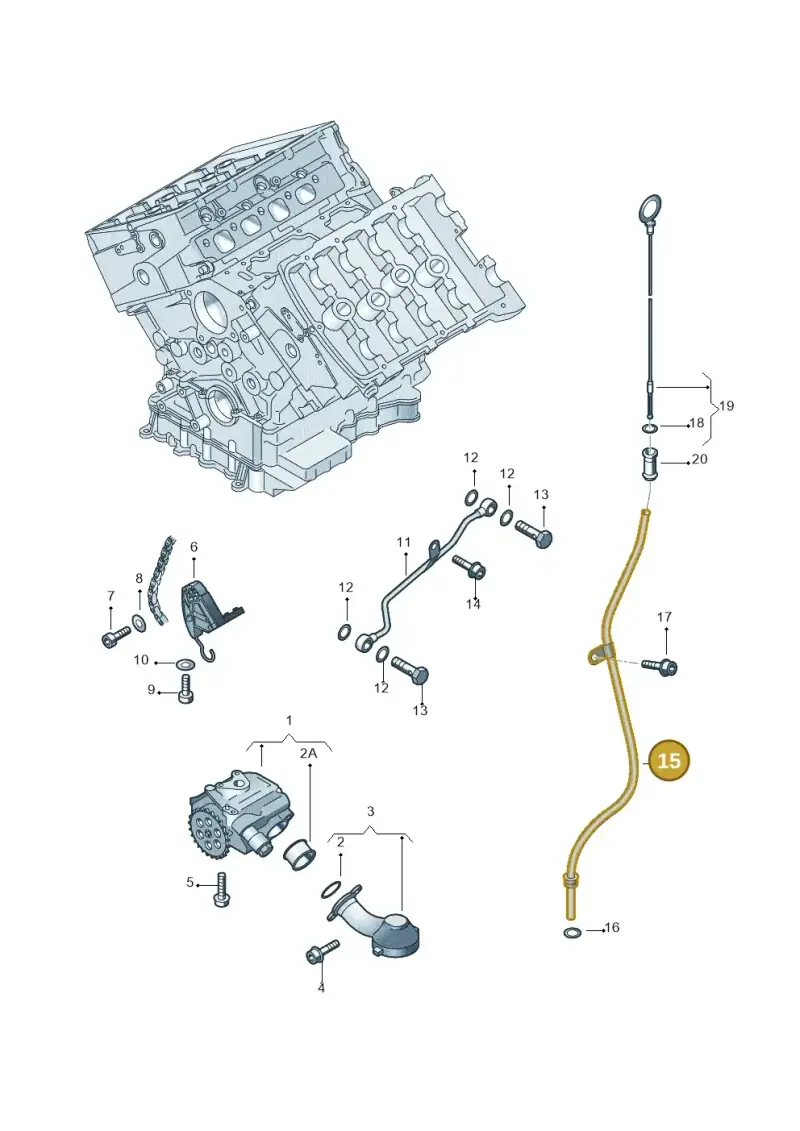 07C115630Q — Volkswagen Phaeton 4motion (2010-2016) diagram 258115400, position 15