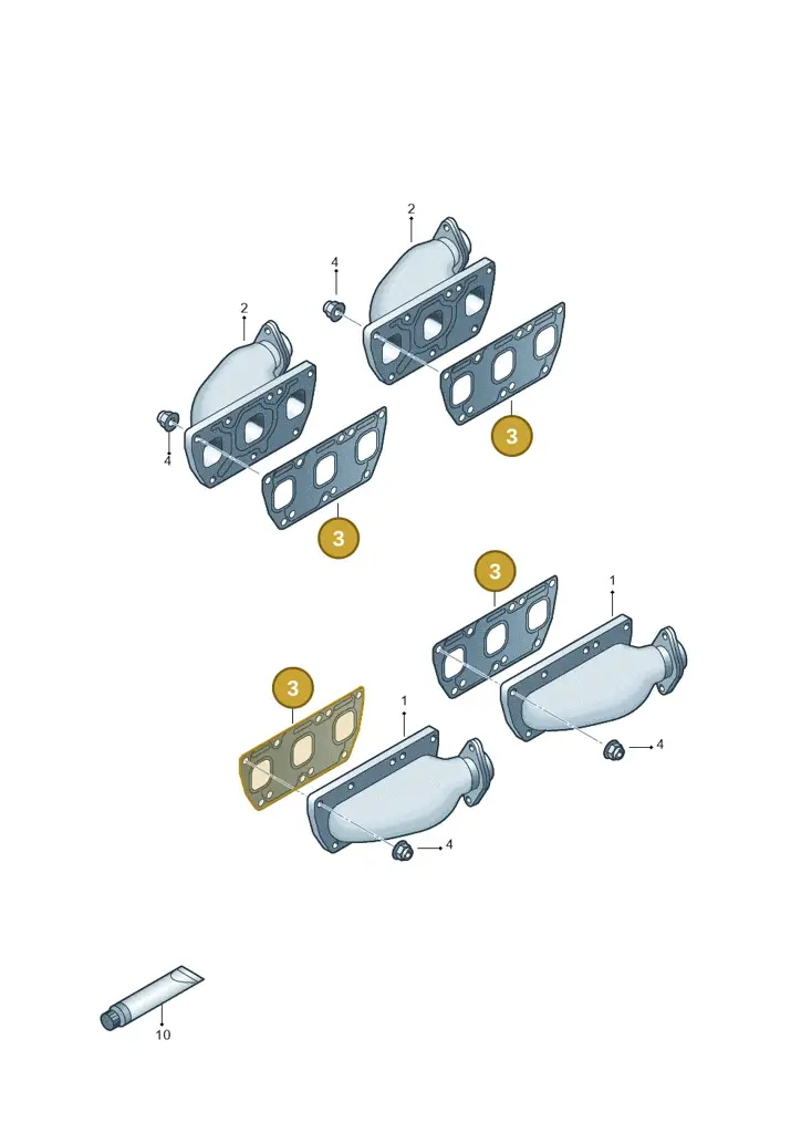 07C253039D — Volkswagen Phaeton 4motion (2010-2016) diagram 710253320, position 3