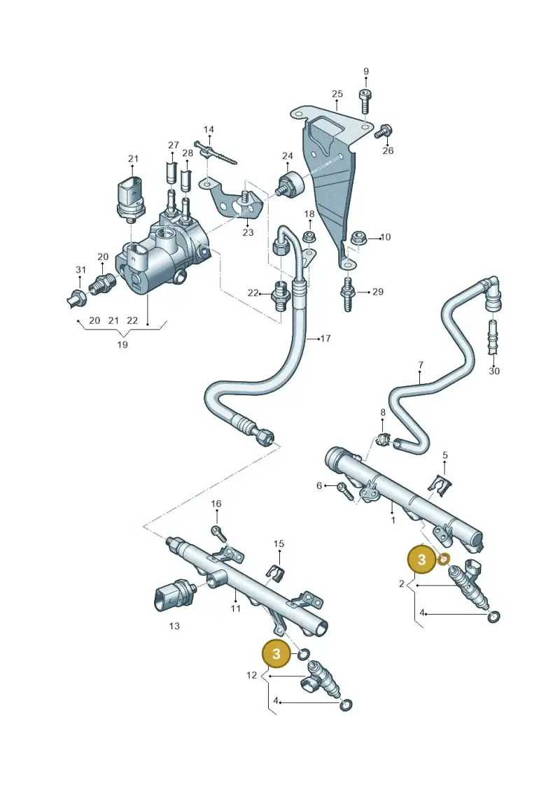 07C906149 — Volkswagen Up! 1.0 BlueMotion (2016-2023) diagram 723133550, position 3