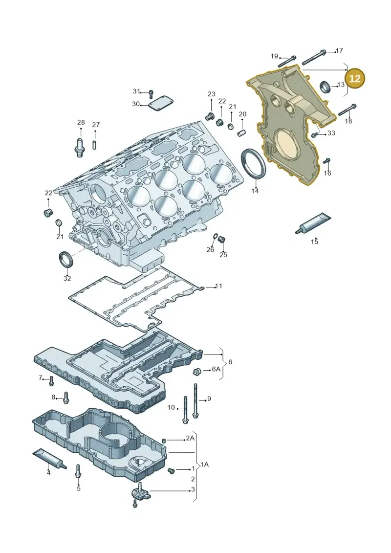 07D103171F — Volkswagen Phaeton 4motion (2010-2016) diagram 258103200, position 12