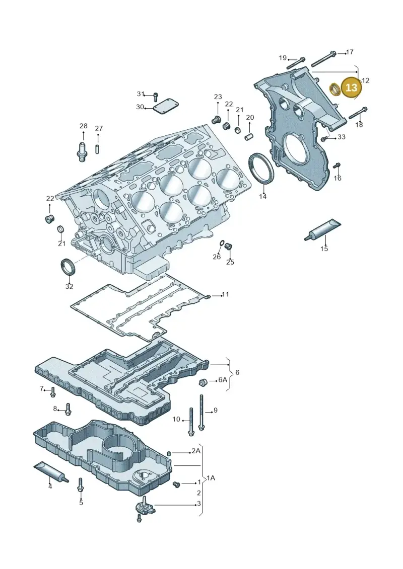 07D109091 — Volkswagen Phaeton 4motion (2010-2016) diagram 258103200, position 13