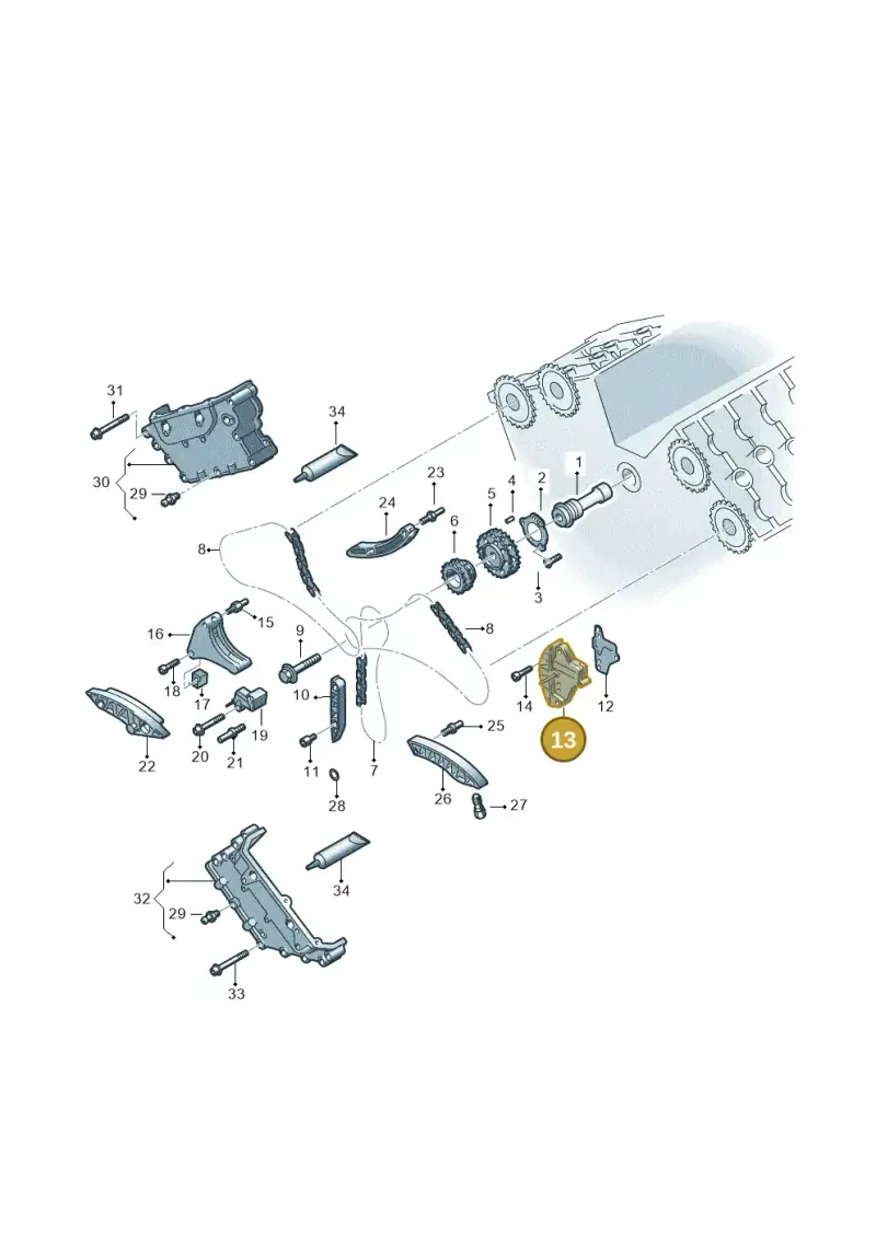 07D109467G — Volkswagen Phaeton (lang) (2003-2006) diagram 226109970, position 13