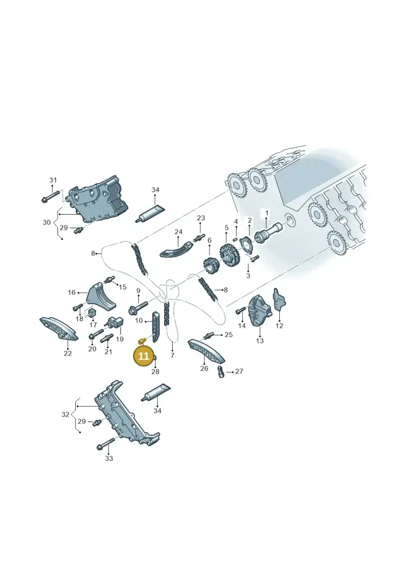 07D109471A — Volkswagen Phaeton (lang) (2003-2006) diagram 226109970, position 11