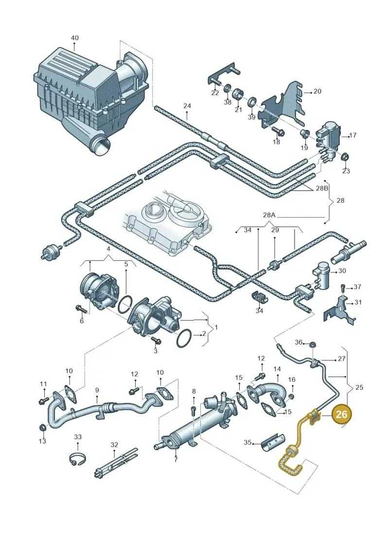 07D971939 — Volkswagen Golf Plus 1.6 (2009-2011) diagram 649131500, position 26