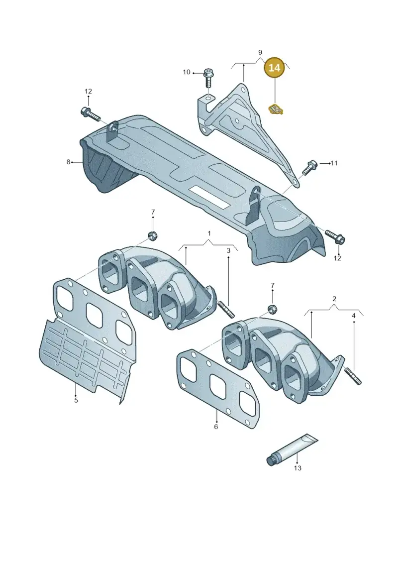 07D971939 — Volkswagen Phaeton 4motion (2010-2016) diagram 460253300, position 14