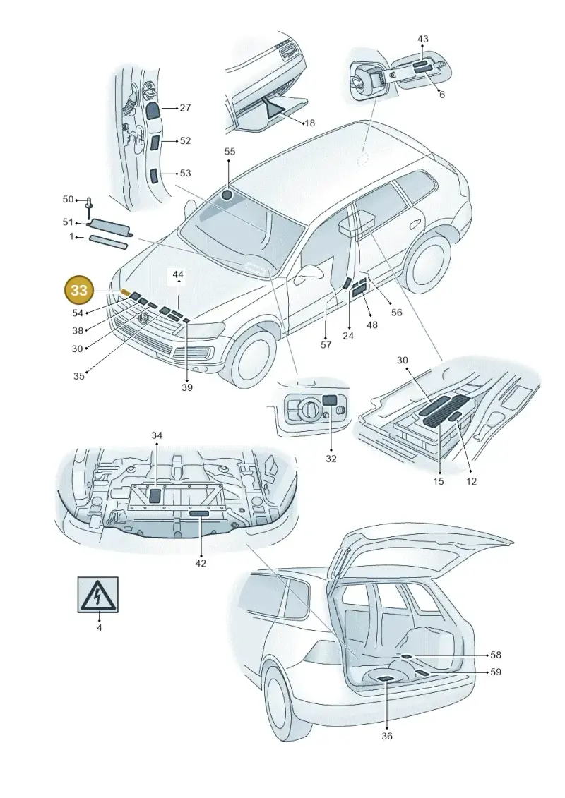 07K010706T — Volkswagen Touareg BlueMotion (2014-2018) diagram 787010000, position 33