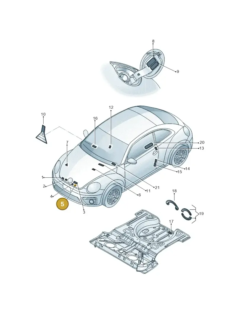 07K010706T — Volkswagen Beetle (2016-2019) diagram 801010000, position 5