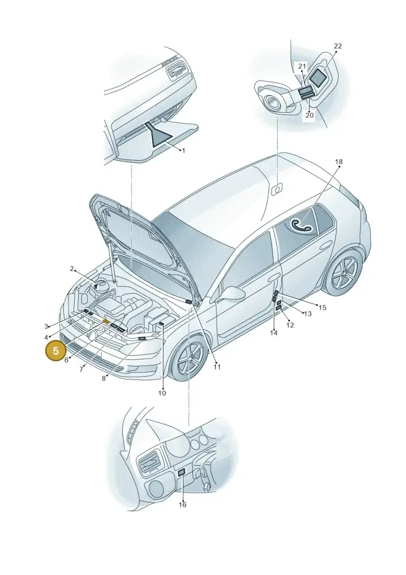 07K010706T — Volkswagen Golf 2.0 (2016-2020) diagram 746010000, position 5