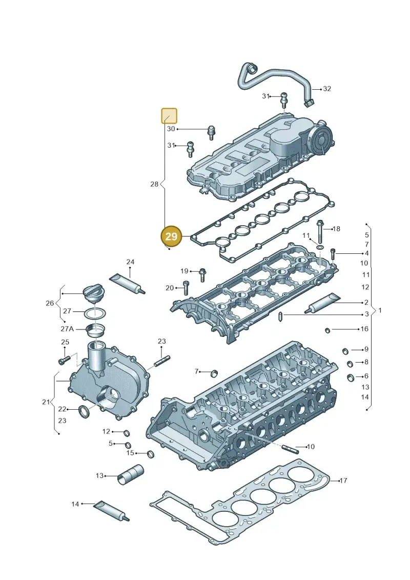 07K103483B — Volkswagen Beetle (2016-2019) diagram 474103680, position 29