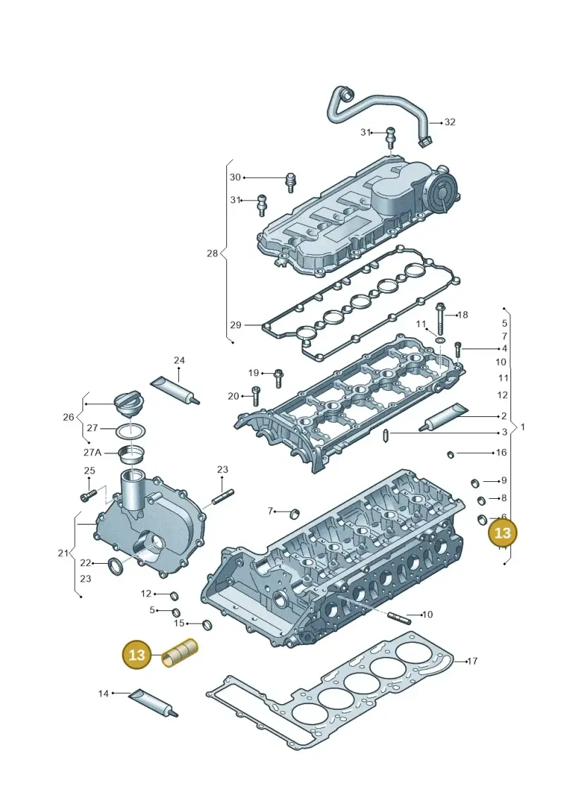 07K103499A — Volkswagen Beetle (2016-2019) diagram 474103680, position 13