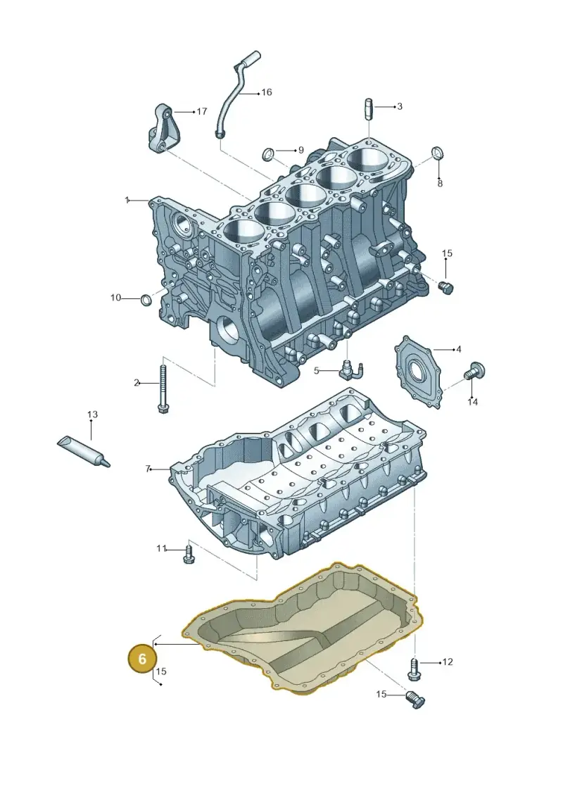 07K103600A — Volkswagen New Beetle Cabrio.     06> (2005-) diagram 470103250, position 6