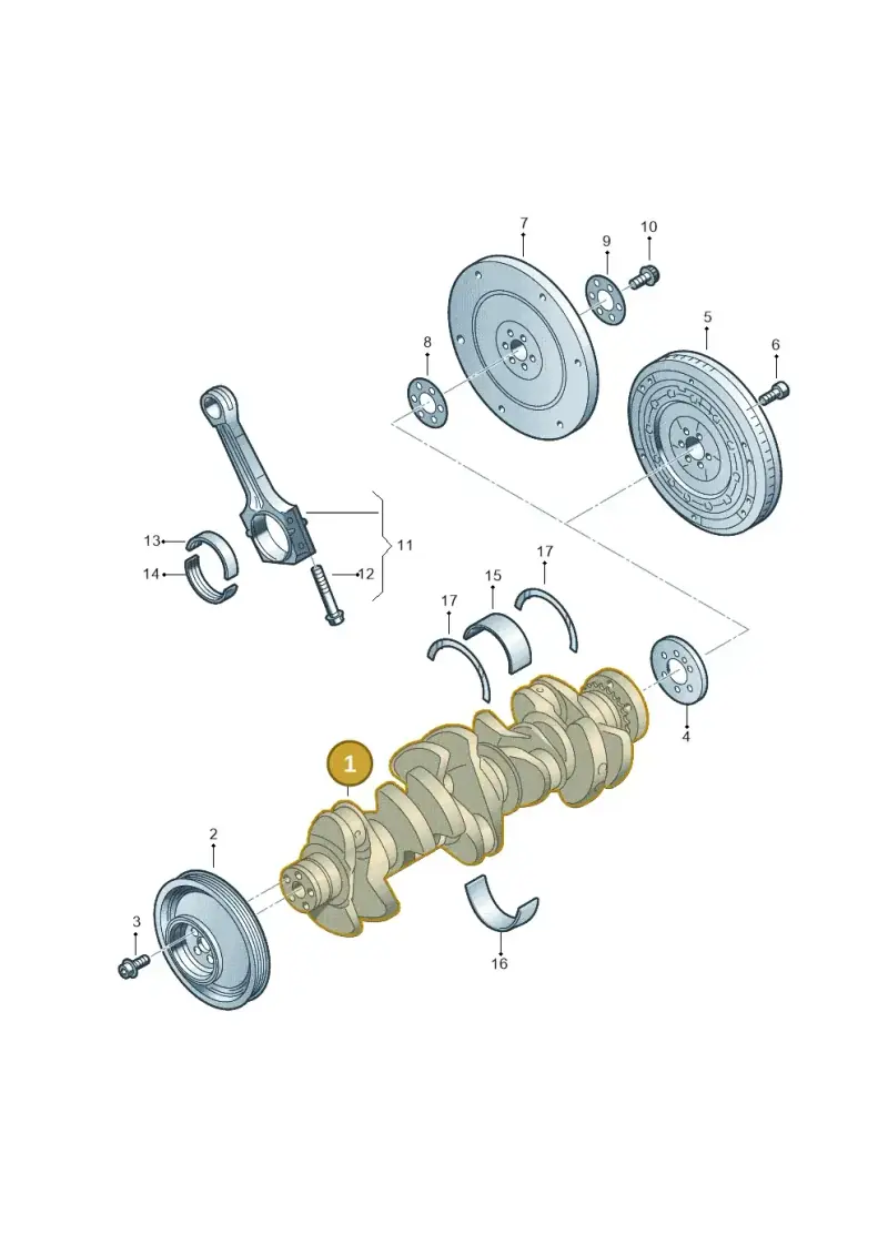07K105101L — Volkswagen Beetle (2016-2019) diagram 474105600, position 1
