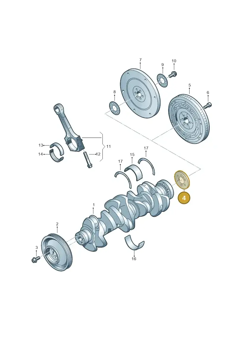 07K105189A — Volkswagen Beetle (2016-2019) diagram 474105600, position 4