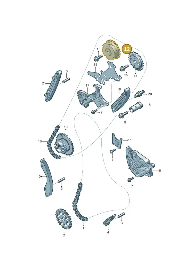 07K109083F — Volkswagen Beetle (2016-2019) diagram 474109800, position 12
