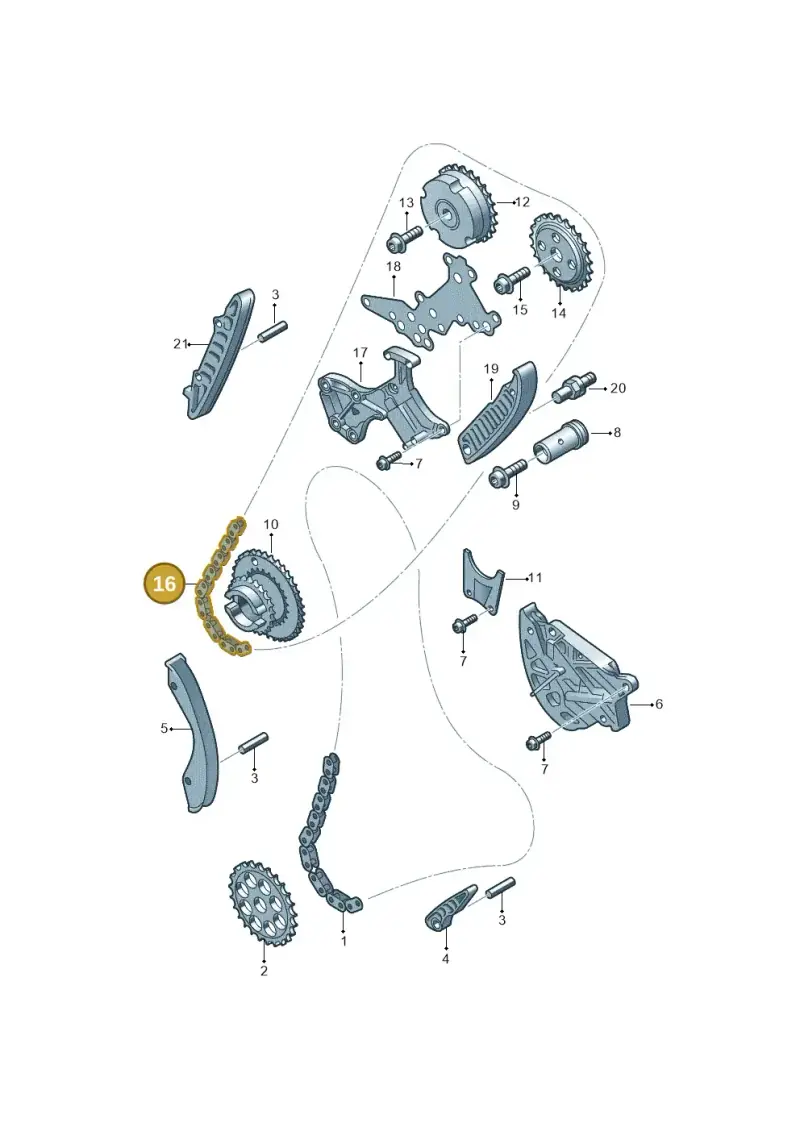 07K109231A — Volkswagen Beetle (2016-2019) diagram 474109800, position 16