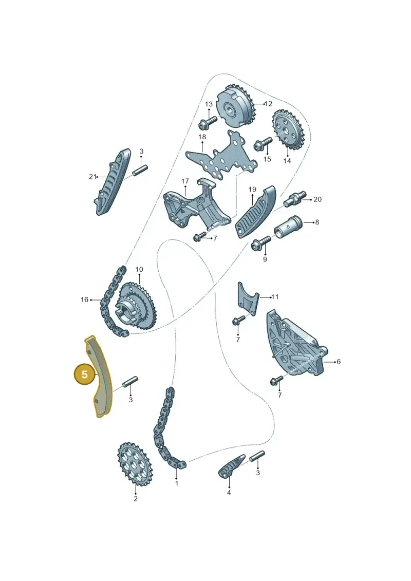 07K109513D — Volkswagen Beetle (2016-2019) diagram 474109800, position 5
