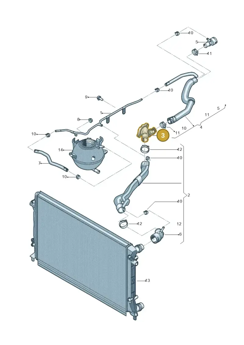 07K121133E — Volkswagen Golf estate (2009-2013) diagram 684121330, position 3