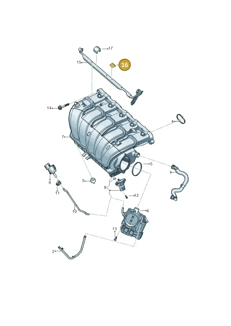 07K133567 — Volkswagen New Beetle             06> (2005-) diagram 449133350, position 16