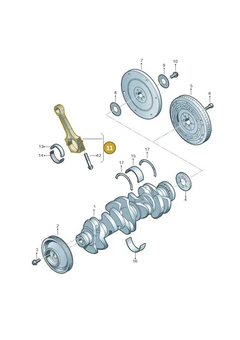 07K198401A — Volkswagen Beetle (2016-2019) diagram 474105600, position 11