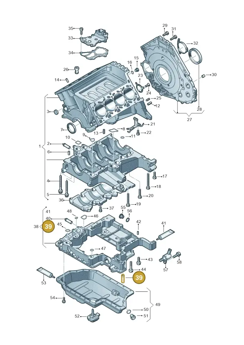 07L103499F — Volkswagen Touareg                08> (2007-) diagram 478103120, position 39