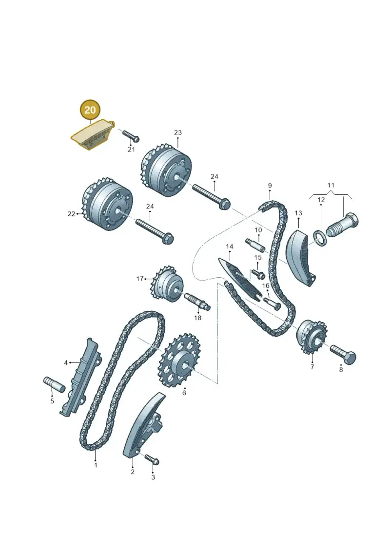 07P109514E — Volkswagen Teramont (2021-2023) diagram 809109900, position 20