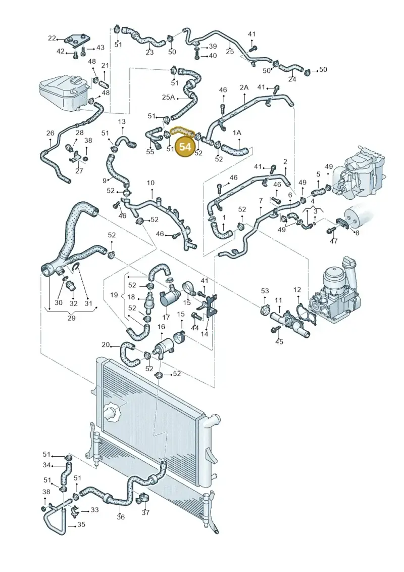 07Z121062F — Volkswagen Touareg (2005-2006) diagram 274121580, position 54