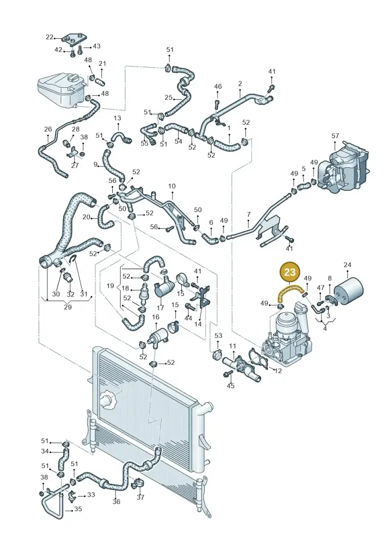 07Z121063L — Volkswagen Touareg (2005-2006) diagram 274121540, position 23