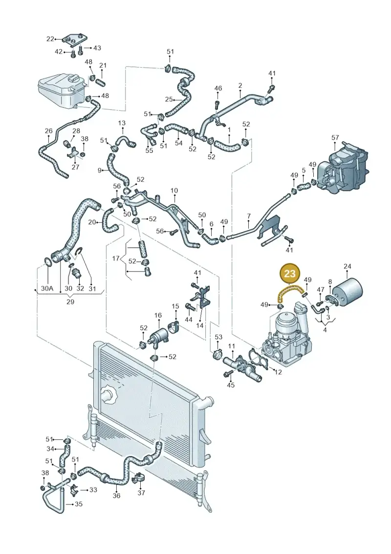 07Z121063L — Volkswagen Touareg                08> (2007-) diagram 616121540, position 23