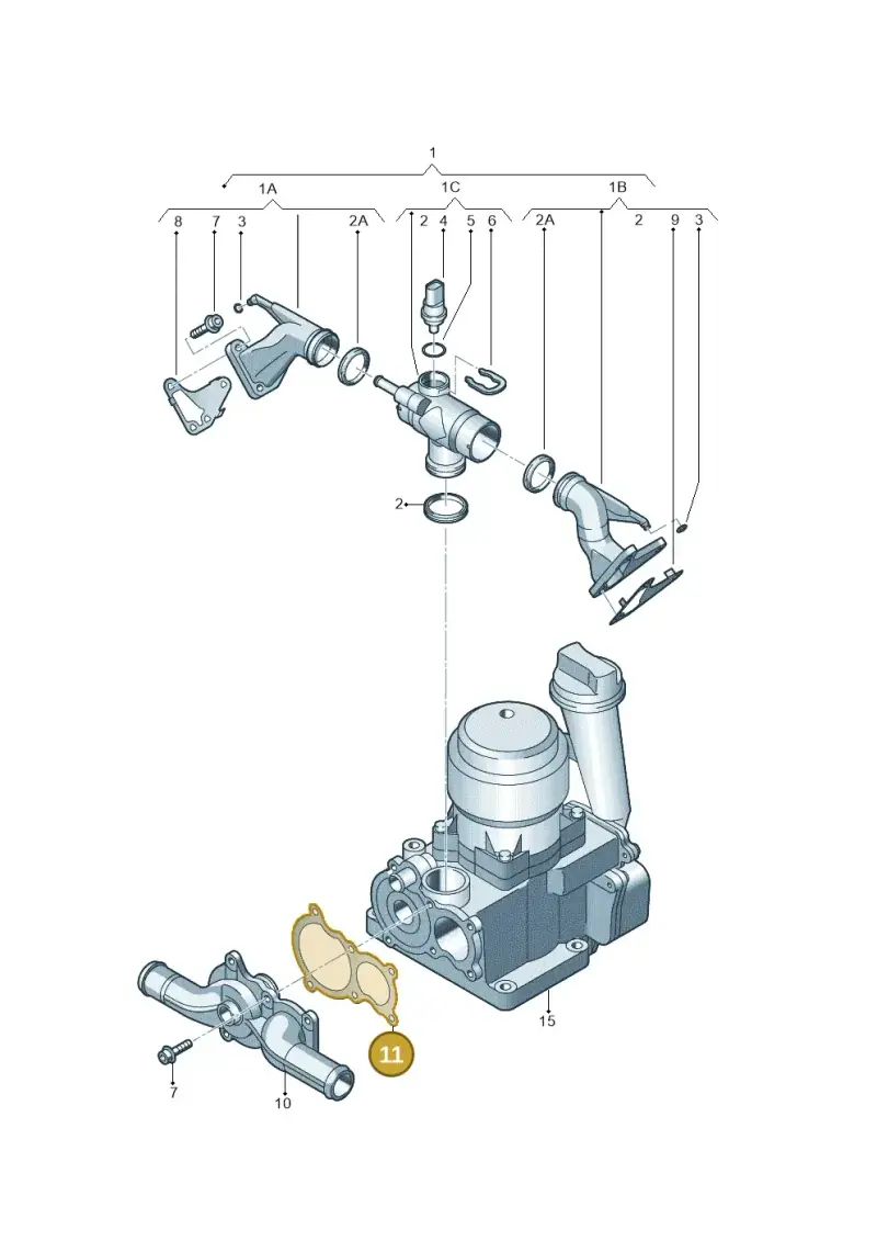 07Z121091 — Volkswagen Touareg                08> (2007-) diagram 258121660, position 11