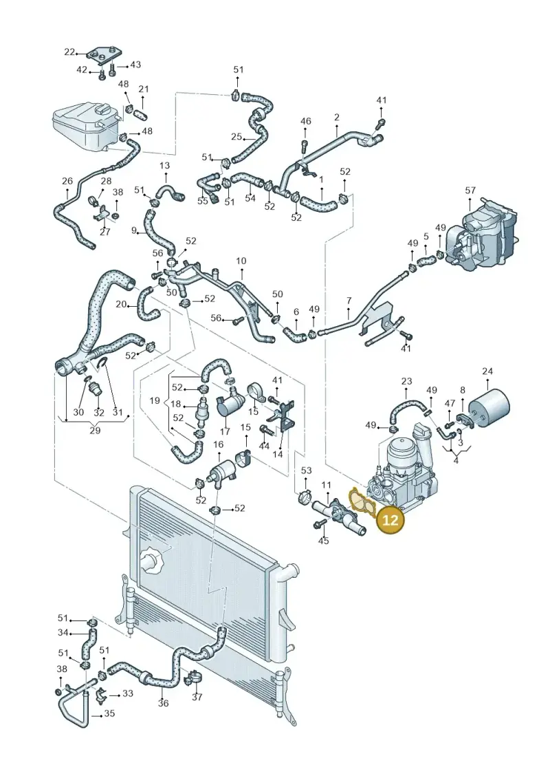 07Z121091 — Volkswagen Touareg (2005-2006) diagram 274121540, position 12