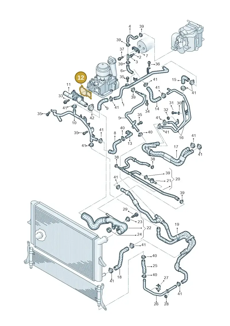 07Z121091 — Volkswagen Touareg (2005-2006) diagram 274121550, position 12