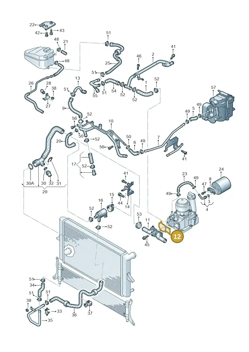 07Z121091 — Volkswagen Touareg                08> (2007-) diagram 616121540, position 12