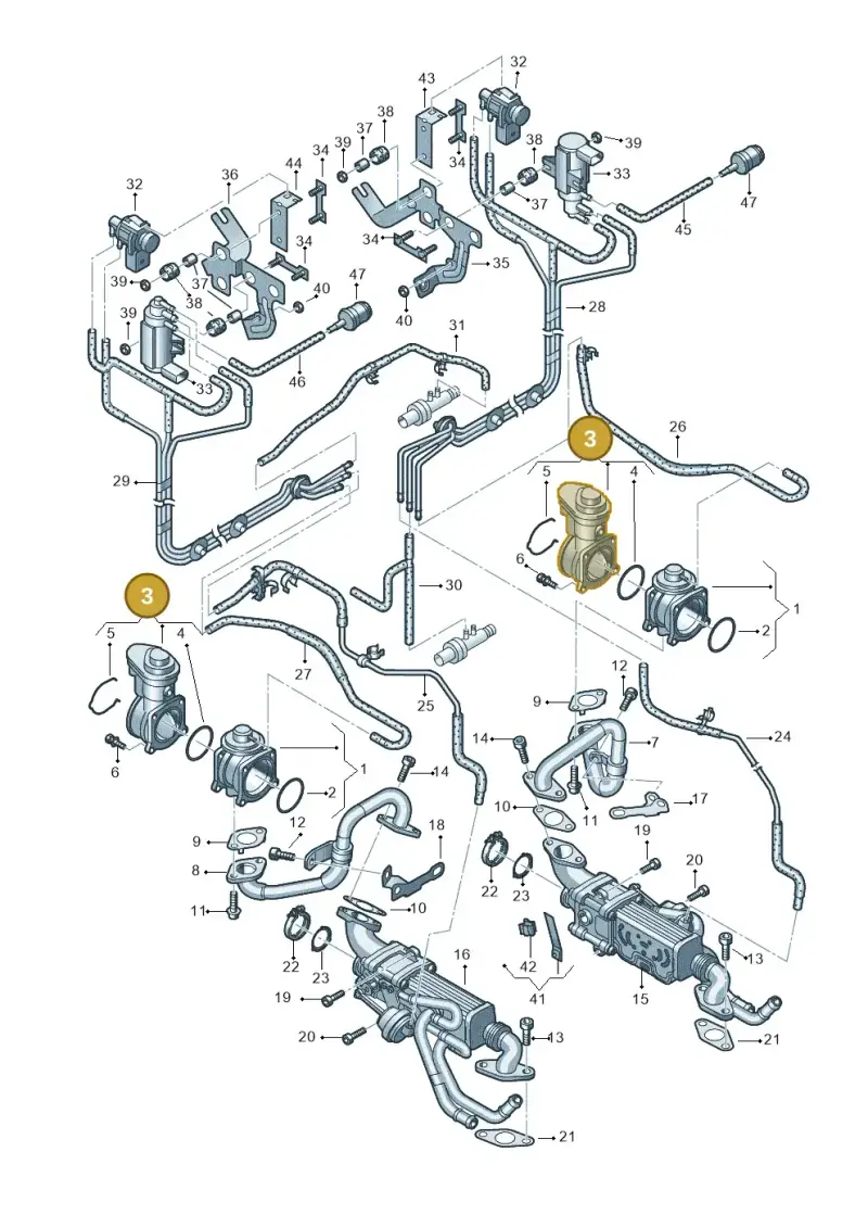 07Z128069A — Volkswagen Phaeton (lang) (2003-2006) diagram 258131700, position 3