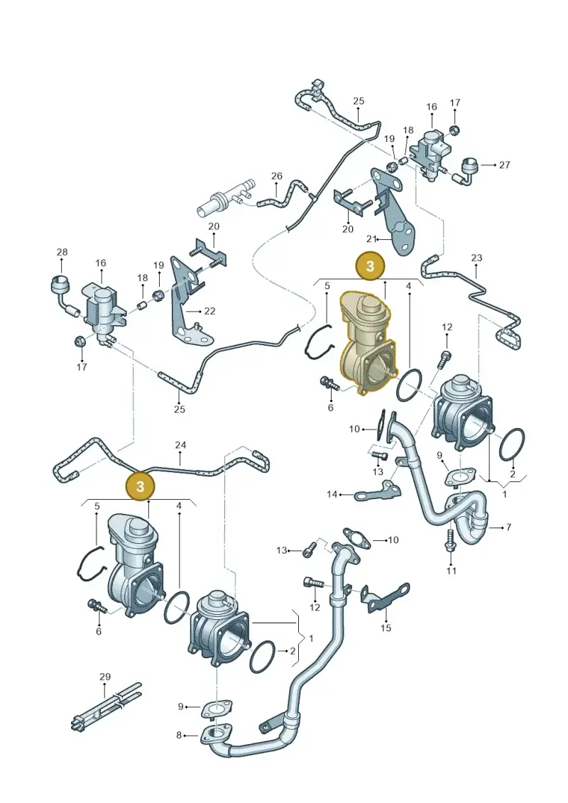 07Z128069A — Volkswagen Touareg (2005-2006) diagram 274131500, position 3