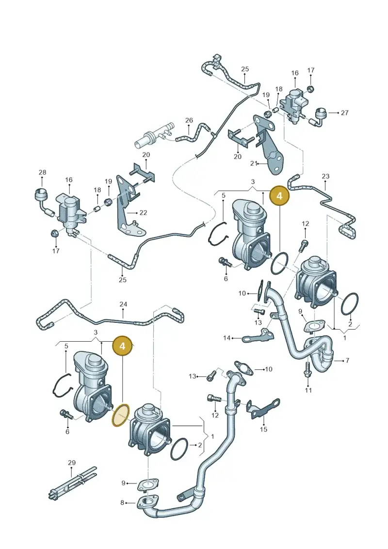 07Z129646A — Volkswagen Touareg (2005-2006) diagram 274131500, position 4