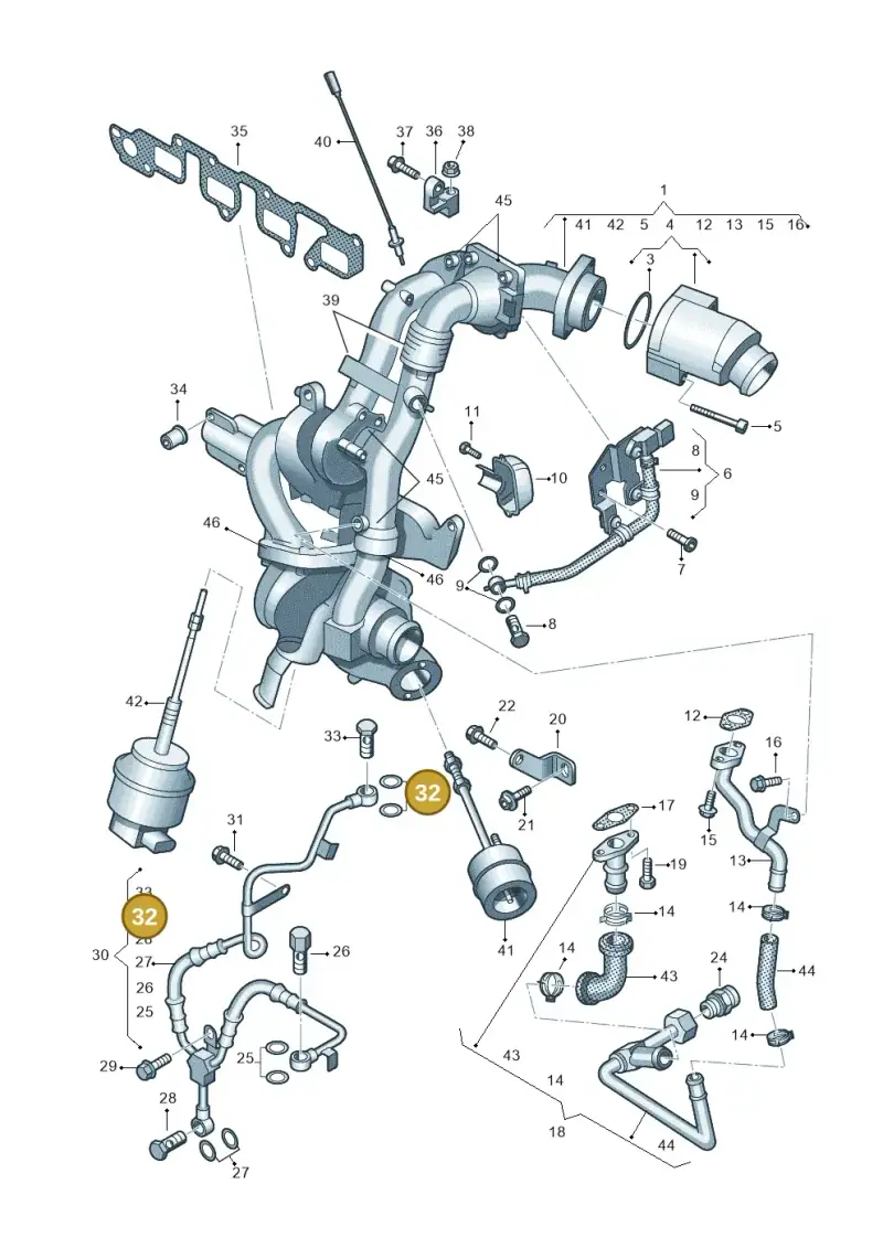 07Z145117A — Volkswagen Caravelle (2015-2019) diagram 679145650, position 32