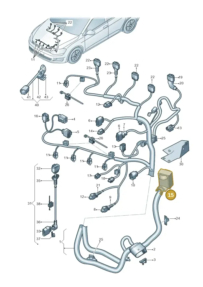 07Z906379A — Volkswagen Jetta 2.0 (2015-2015) diagram 746971140, position 15