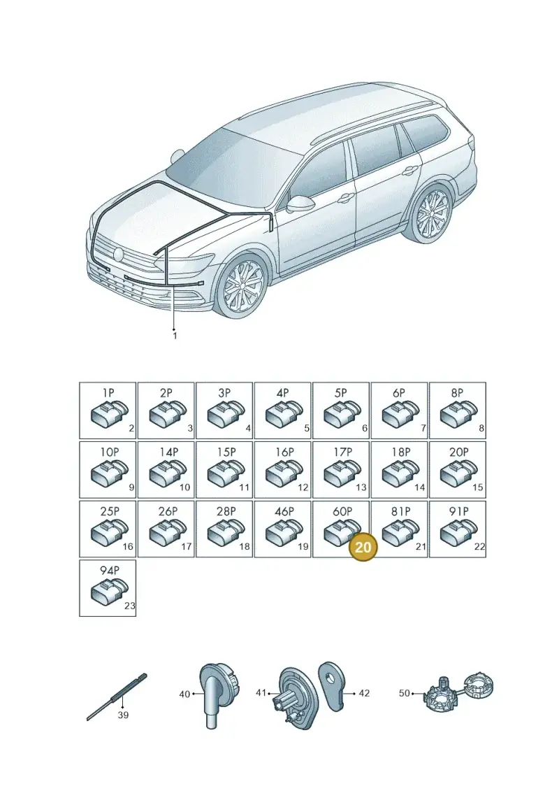 07Z906379A — Volkswagen Passat Saloon (2014-2024) diagram 793971800, position 20