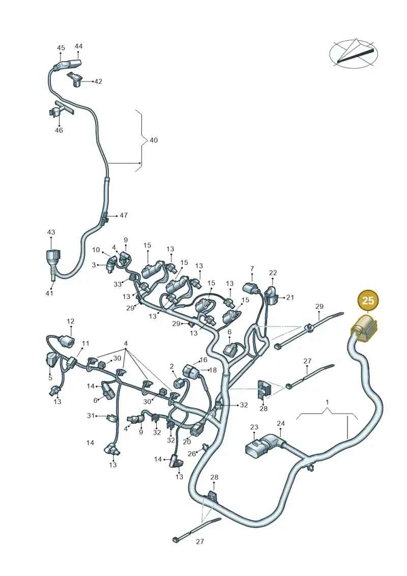 07Z906379A — Volkswagen Touran (2015-2025) diagram 869971040, position 25