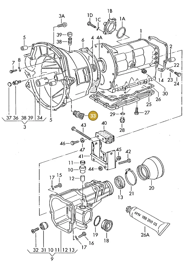 084301115 — Volkswagen LT, LT 4x4 (28-55) (1989-1995) diagram 109046100, position 33